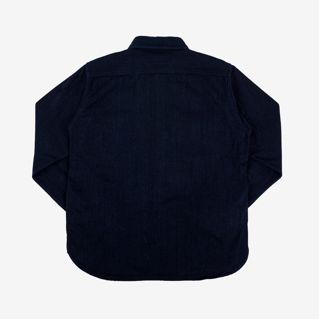Image showing the IHSH-374-IND - 14oz Double Cloth Work Shirt - Indigo which is a Shirts described by the following info Iron Heart, New, Released, Shirts, Tops and sold on the IRON HEART GERMANY online store