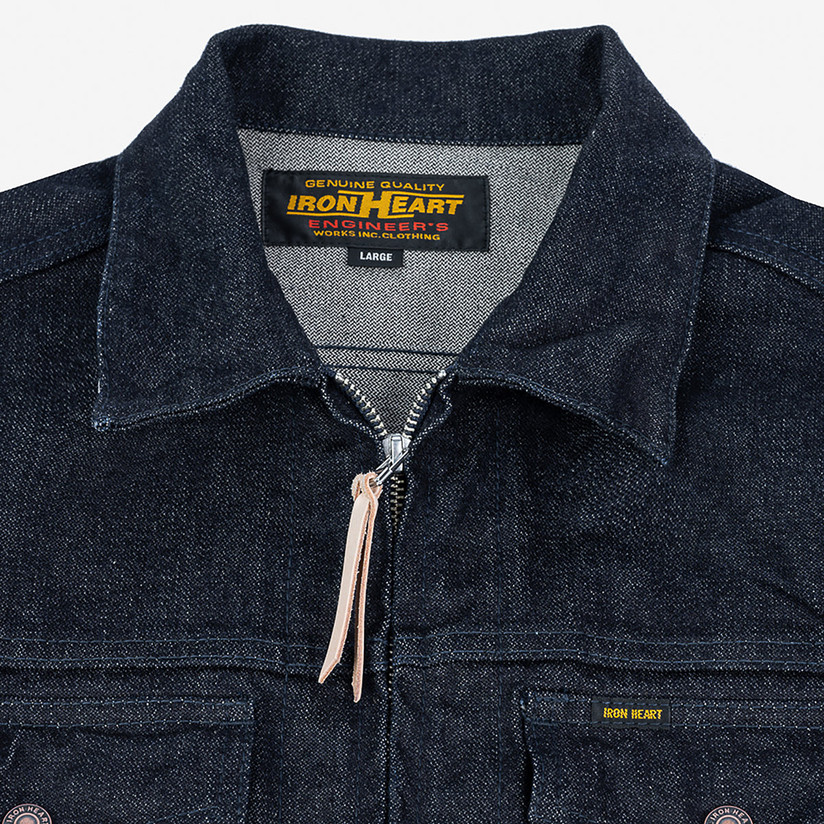 IHJ-122-IND  - SS26 - 14oz Broken Twill Selvedge Denim Work Jacket - Indigo