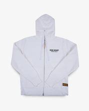 14oz Ultra Heavyweight Loopwheel Cotton Zippered Hoodie - White