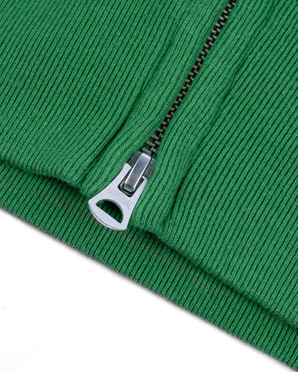 14oz Ultra Heavyweight Loopwheel Cotton Zippered Hoodie - Green