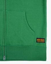 14oz Ultra Heavyweight Loopwheel Cotton Zippered Hoodie - Green