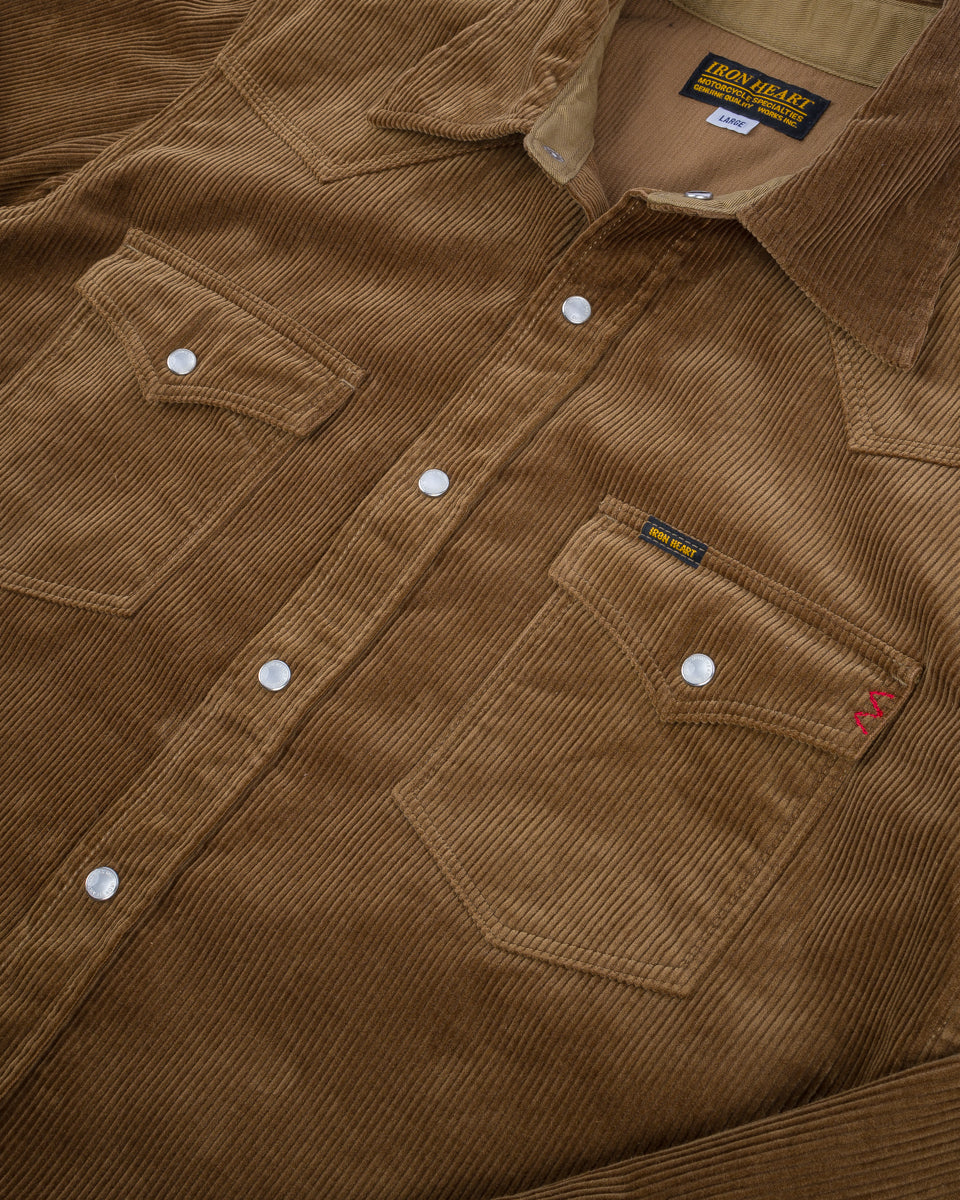 FW24 - IHSH-398-CAM - 11oz Corduroy Western Shirt - Camel