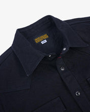 13.5oz Denim Western Shirt - Black