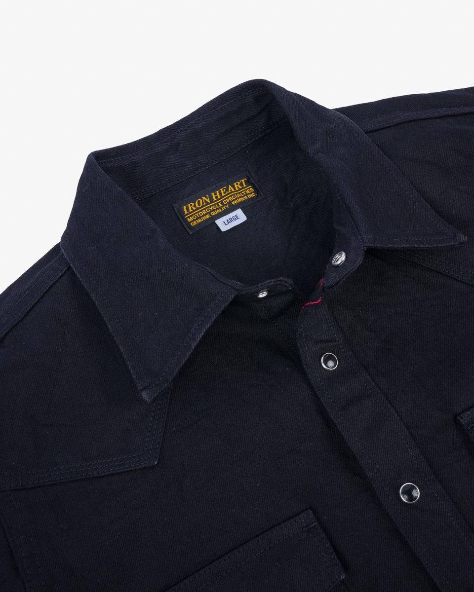 IHSH-396-BLK - 13.5oz Denim Western Shirt - Black – IRON HEART GERMANY