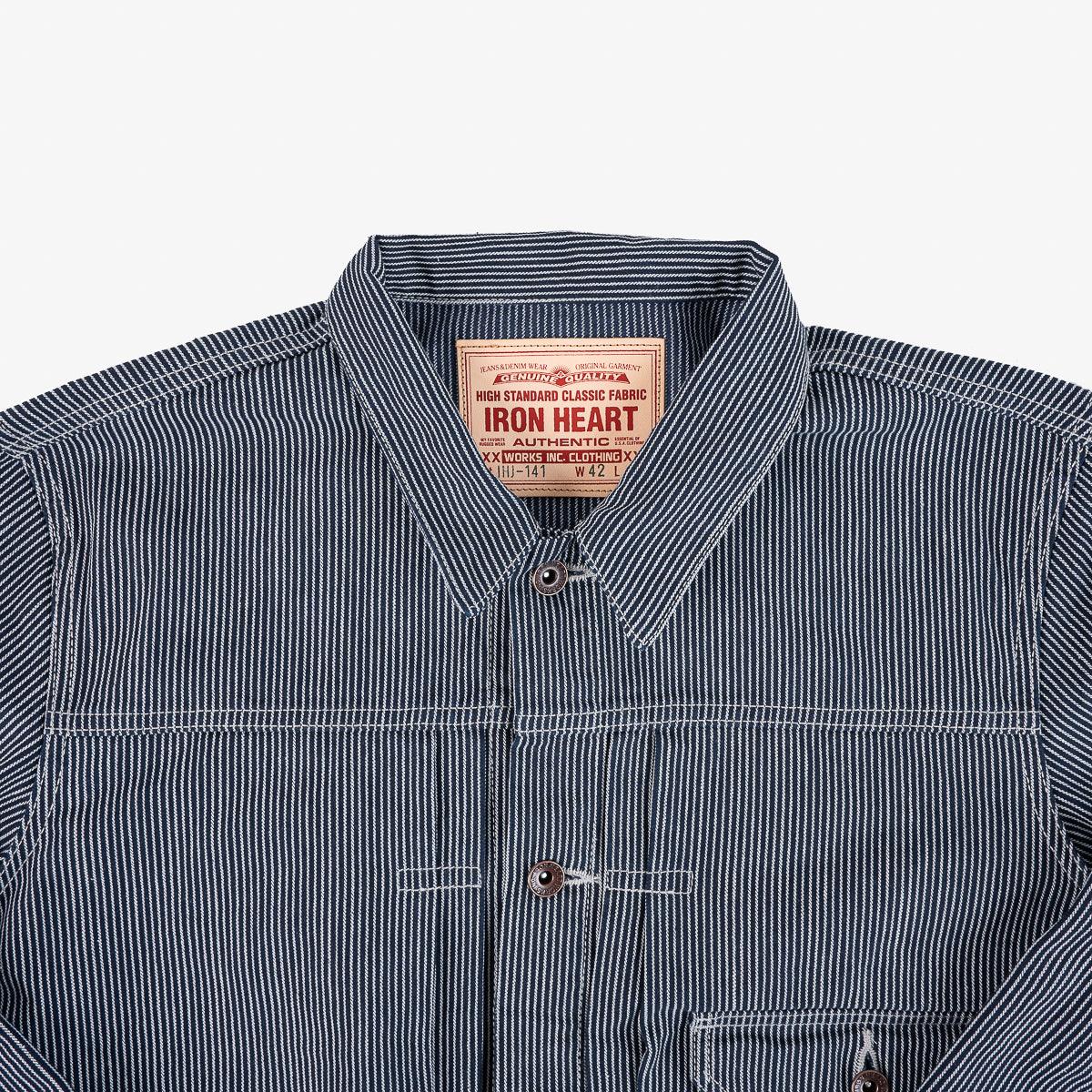 IHJ-141-IND - 10.5oz Narrow Stripe Hickory Type I - Indigo – IRON