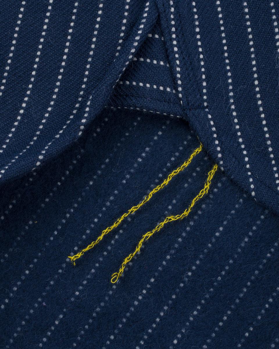 Ultra Heavy Flannel Chalk Stripe Work Shirt - Navy