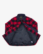 Wool Buffalo Check Bush Jacket - Red