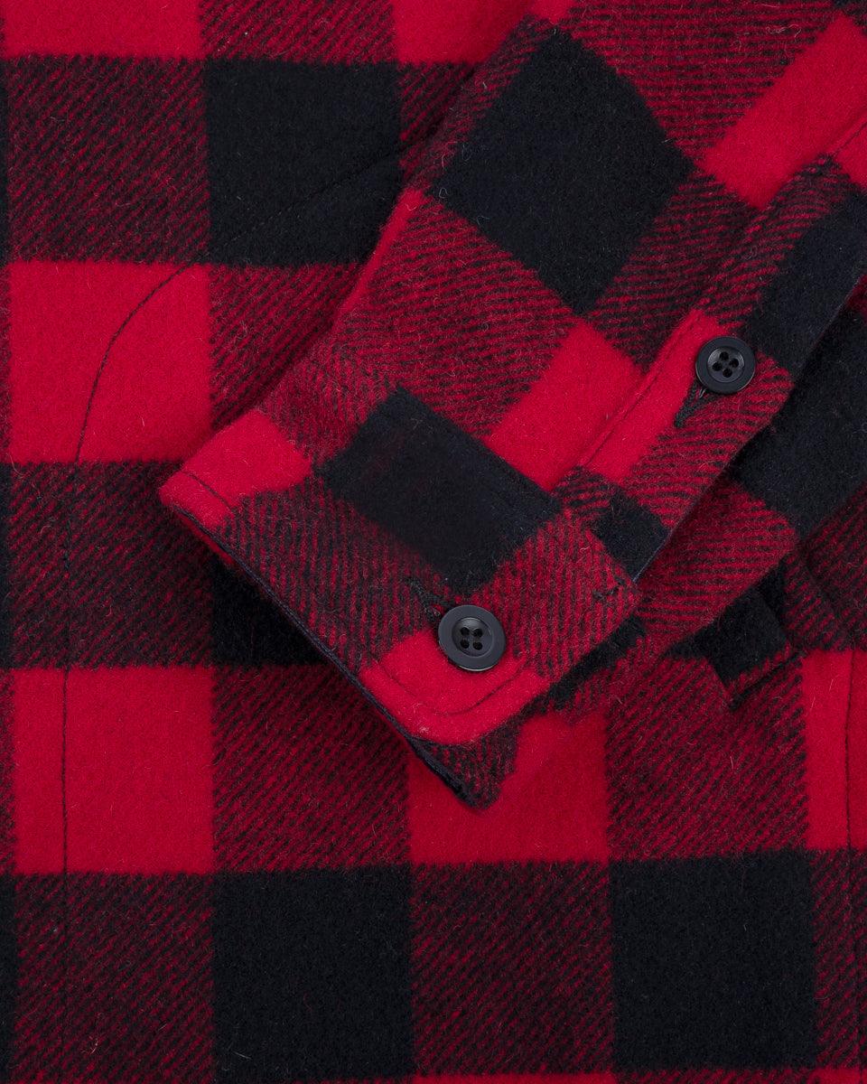 Wool Buffalo Check Bush Jacket - Red