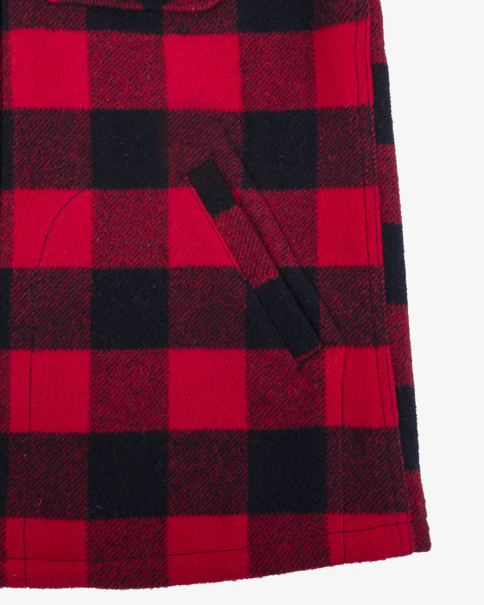 FW24 - IHW-20-RED - Wool Buffalo Check Bush Jacket - Red