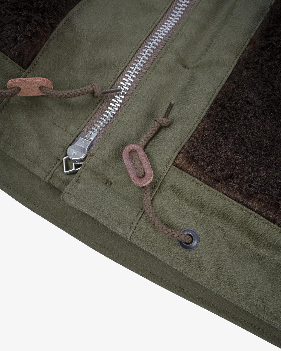 Oiled Whipcord N1 Deck Jacket - Army Green