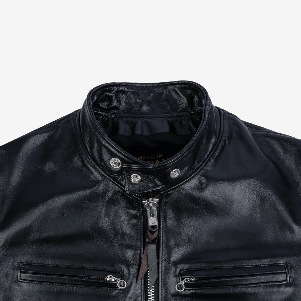 IHJ-35-BLK - Japanese Horsehide Rider's Jacket - Black (Tea-Core