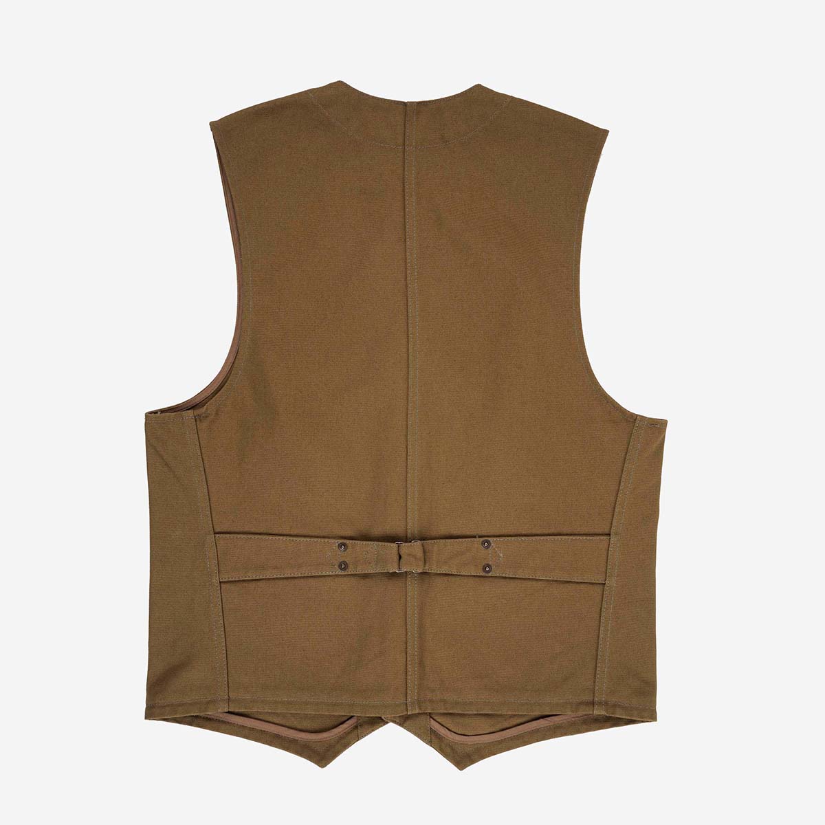 IHV-03-BRN - 17oz Cotton Duck Work Vest - Brown