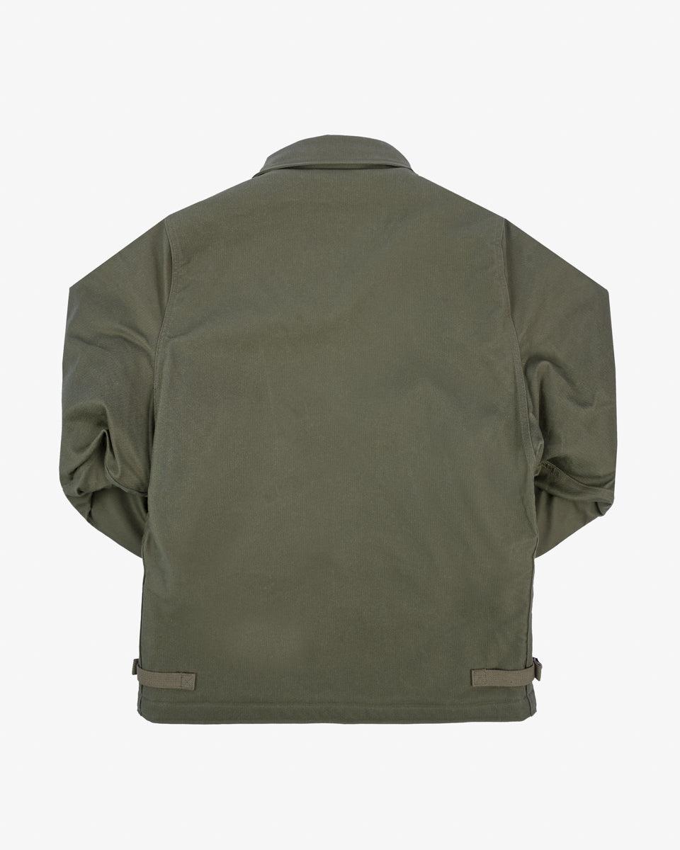 Oiled Whipcord A2 Deck Jacket - Army Green