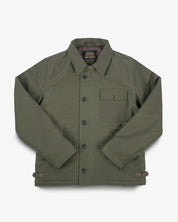 Oiled Whipcord A2 Deck Jacket - Army Green