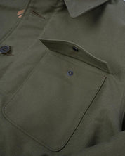 Oiled Whipcord A2 Deck Jacket - Army Green