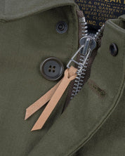 Oiled Whipcord A2 Deck Jacket - Army Green