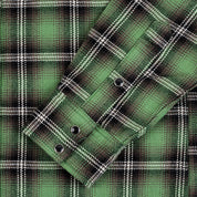 Ultra Heavy Flannel Check Western Shirt - Green