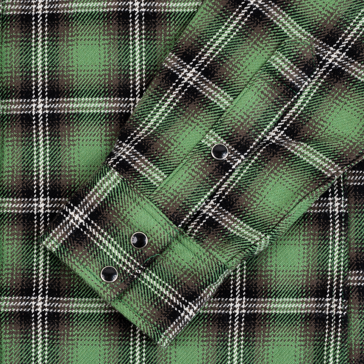 IHSH-405-GRN - Ultra Heavy Flannel Check Western Shirt - Green