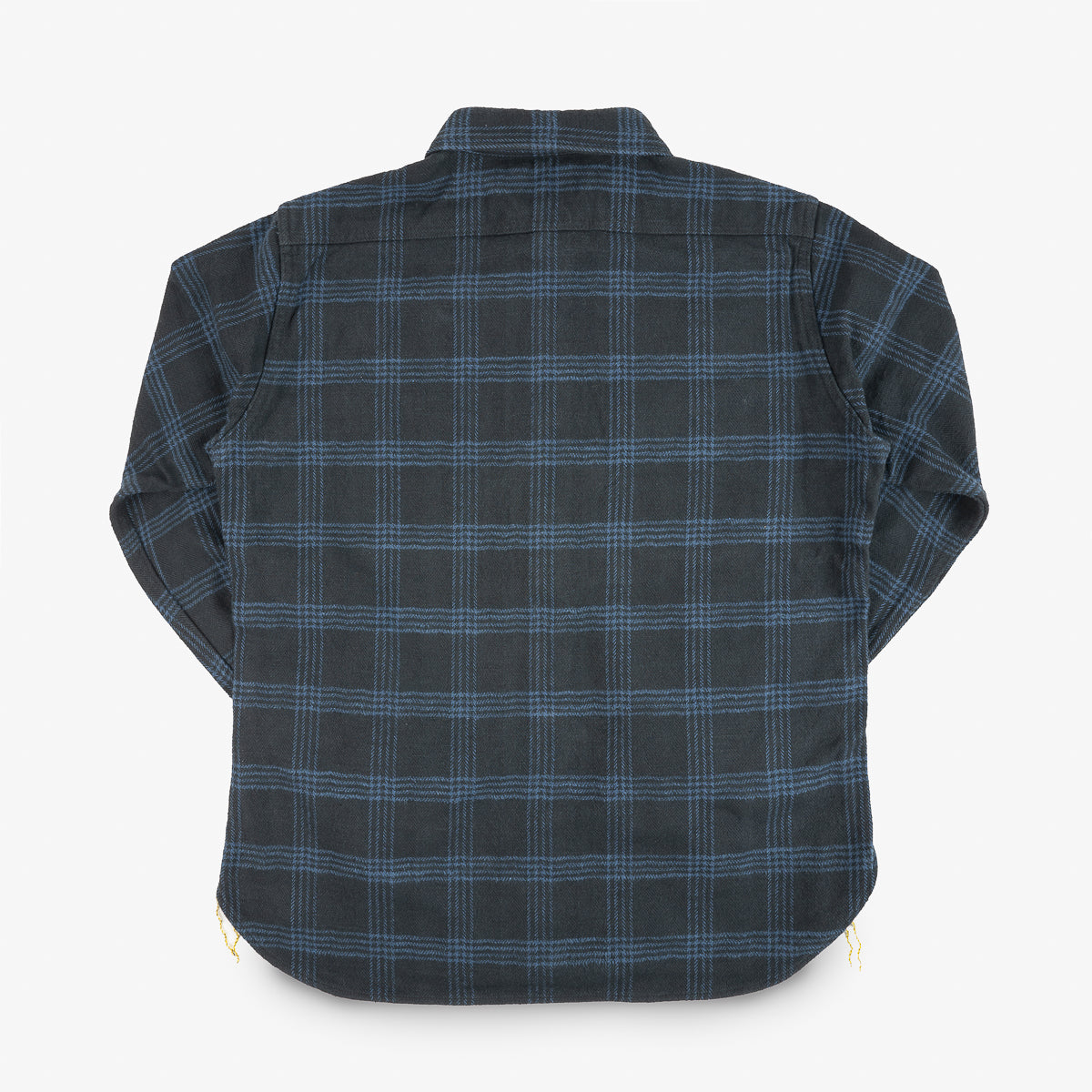 IHSH-408-BLK - 12oz Slubby Heavy Flannel Check Work Shirt - Black