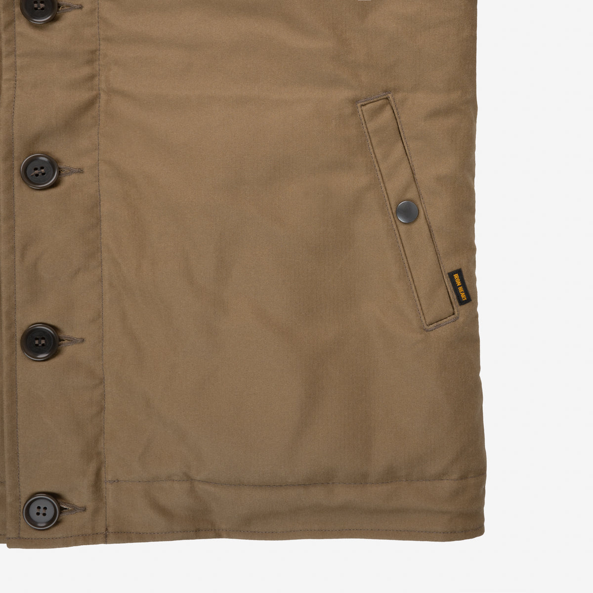 IHM-37-KHA - Oiled Whipcord N1 Deck Jacket - Khaki