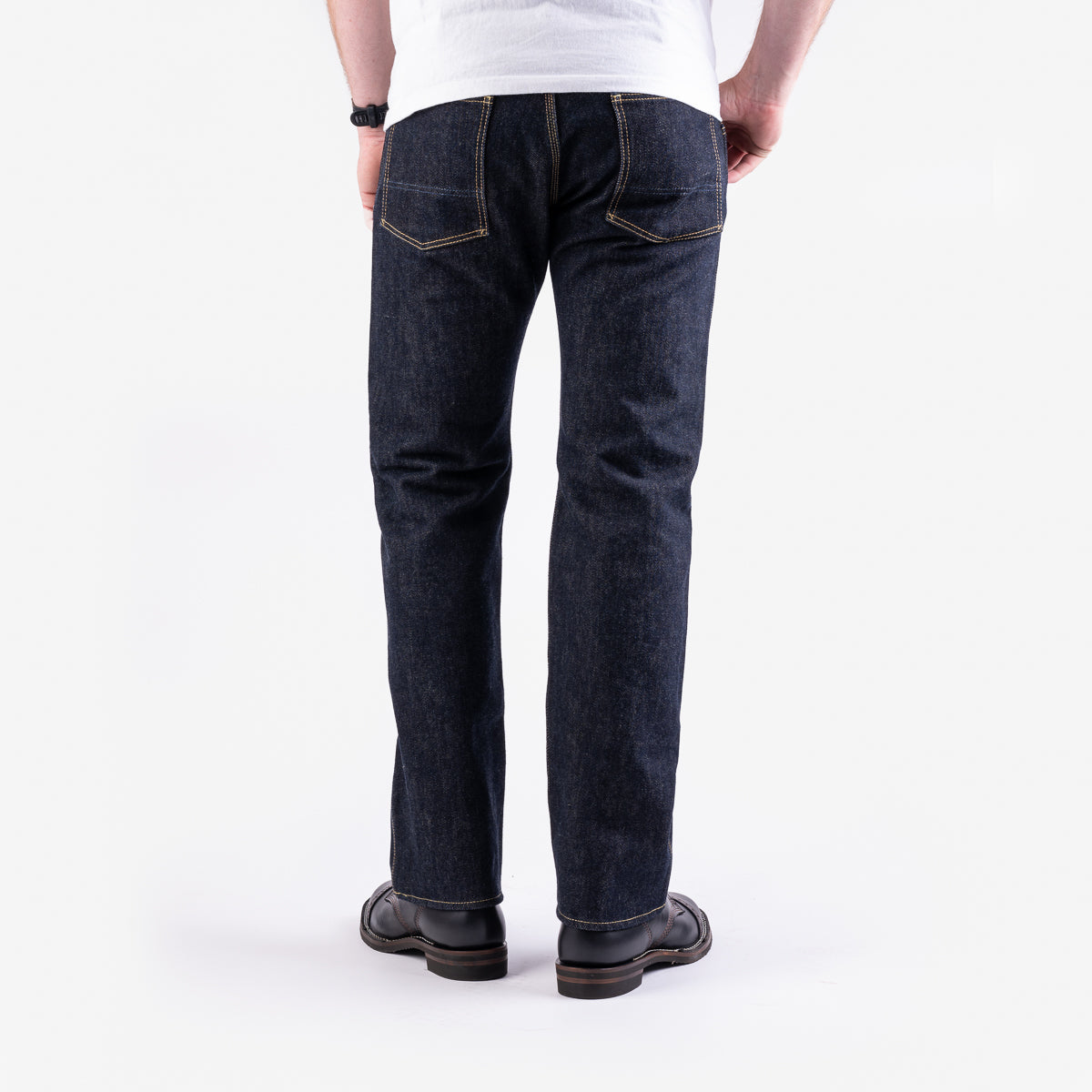 IH-822-IND - 21oz Selvedge Denim Double Knee Engineer Pants - Indigo