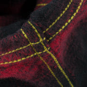 Image showing the IHSH-264-RED - Ultra Heavy Flannel Ombré Check Western Shirt - Red/Black which is a Shirts described by the following info Iron Heart, New, Released, Shirts, Tops and sold on the IRON HEART GERMANY online store