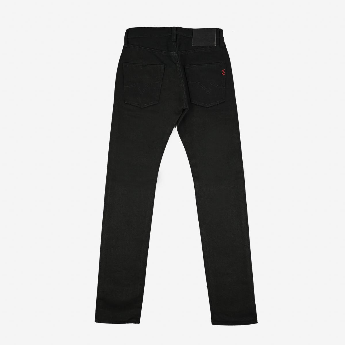 Image showing the IH-777S-SB - 21oz Selvedge Denim Slim Tapered Cut Jeans - Superblack Non-Fade which is a Jeans described by the following info 777, Bottoms, Iron Heart, Jeans, Released, Tappered and sold on the IRON HEART GERMANY online store