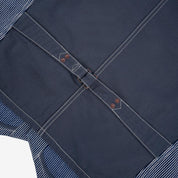 10.5oz Narrow Stripe Hickory Work Vest - Indigo