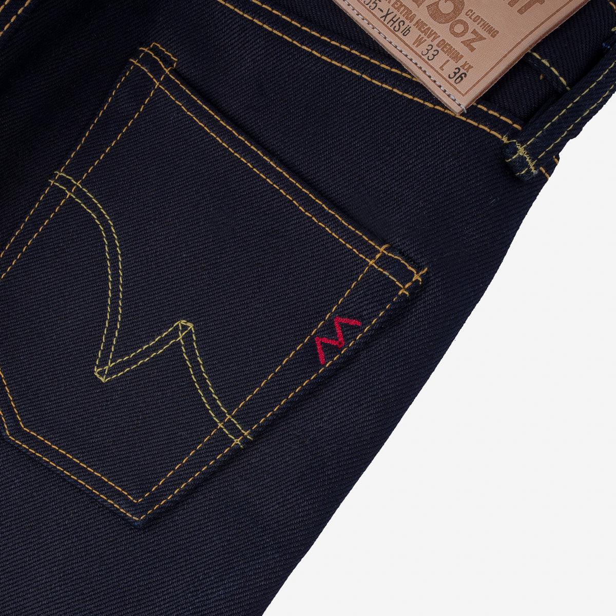 25oz Selvedge Denim Super Slim Cut Jeans - Indigo/Black