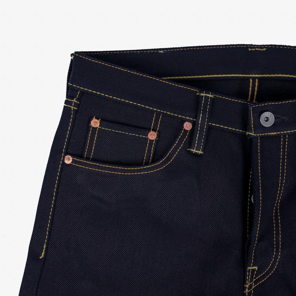 25oz Selvedge Denim Super Slim Cut Jeans - Indigo/Black