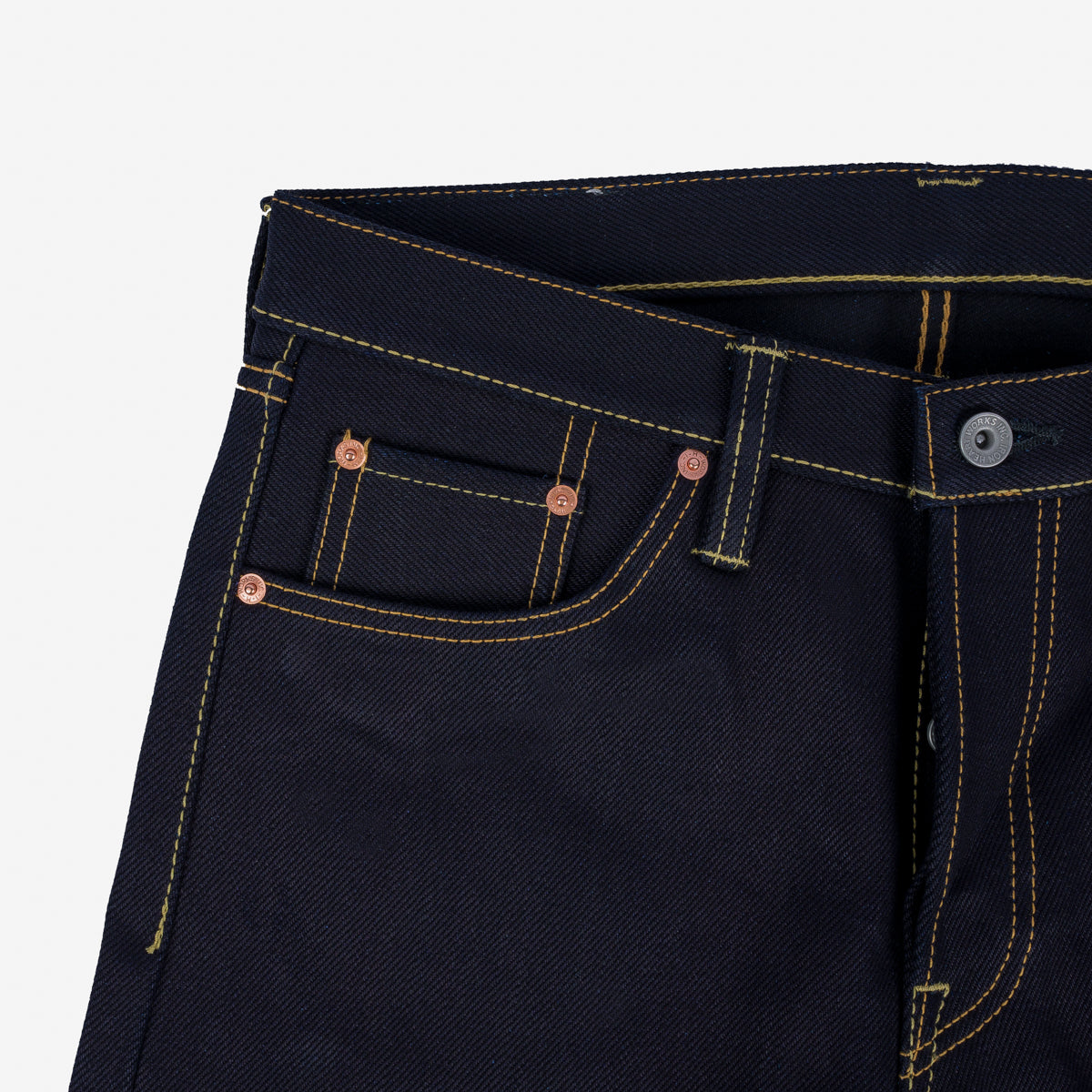 IH-555-XHSib - 25oz Selvedge Denim Super Slim Cut Jeans - Indigo/Black