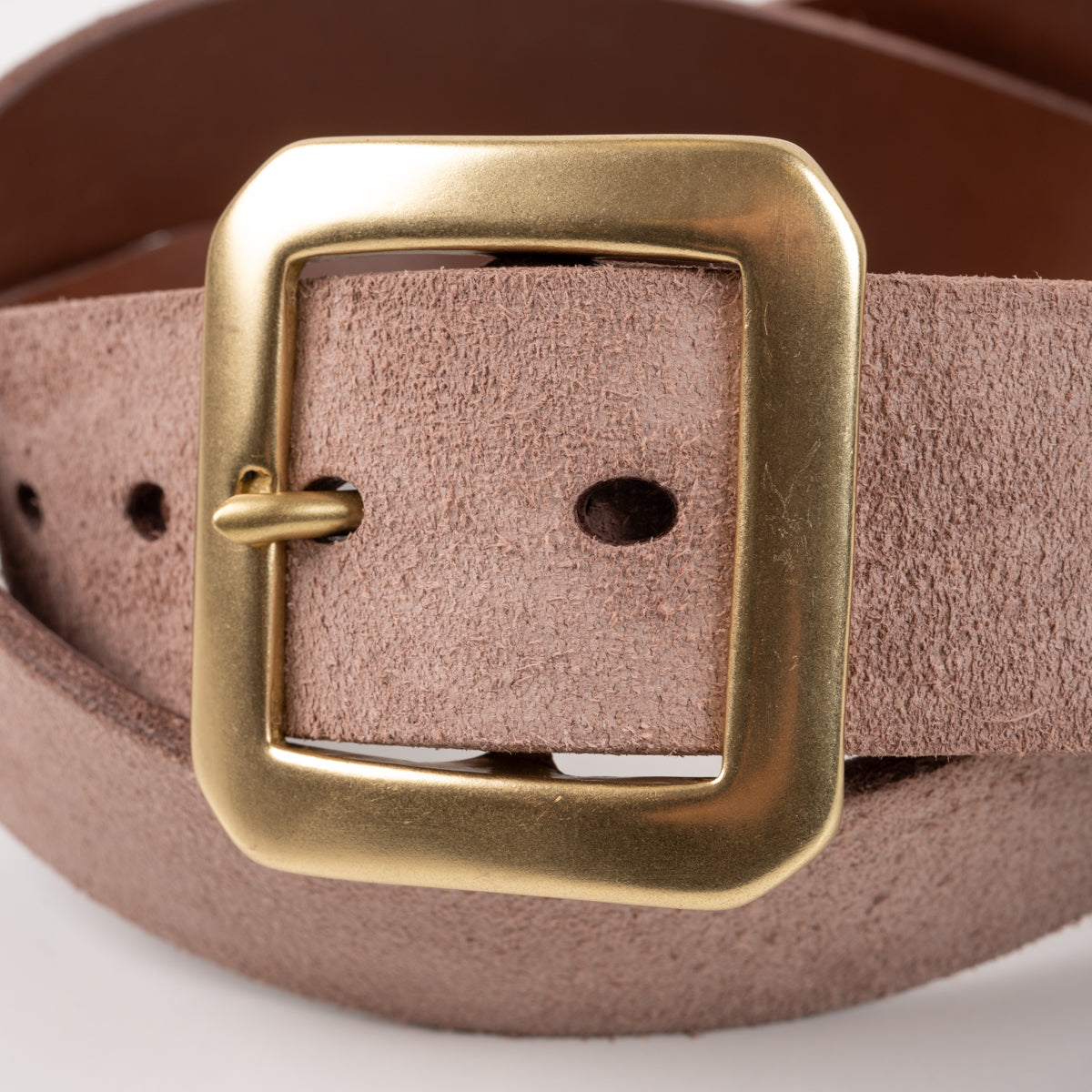 OGL-BELT-RO-SPGAR-BRN - OGL Single Prong Leather Belt - Rough Out Brown