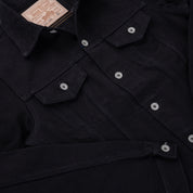 IH-526-SBG - 21oz Selvedge Denim Type III Jacket - Superblack (Fades To Grey)