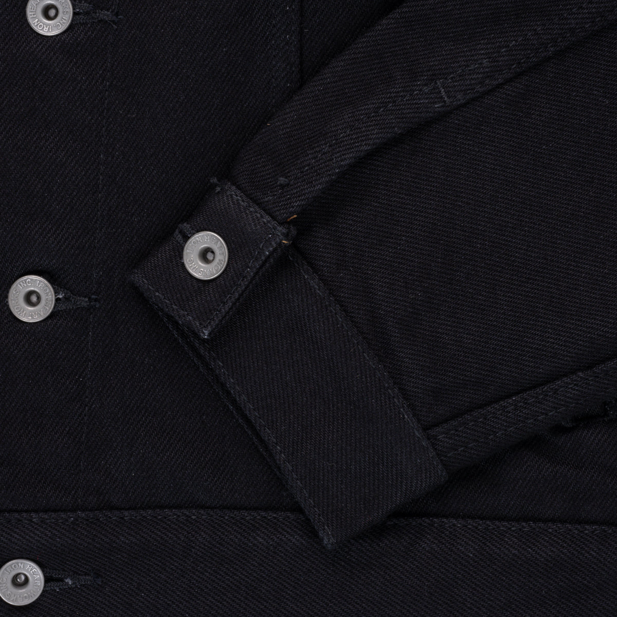 IH-526-SBG - 21oz Selvedge Denim Type III Jacket - Superblack (Fades To Grey)