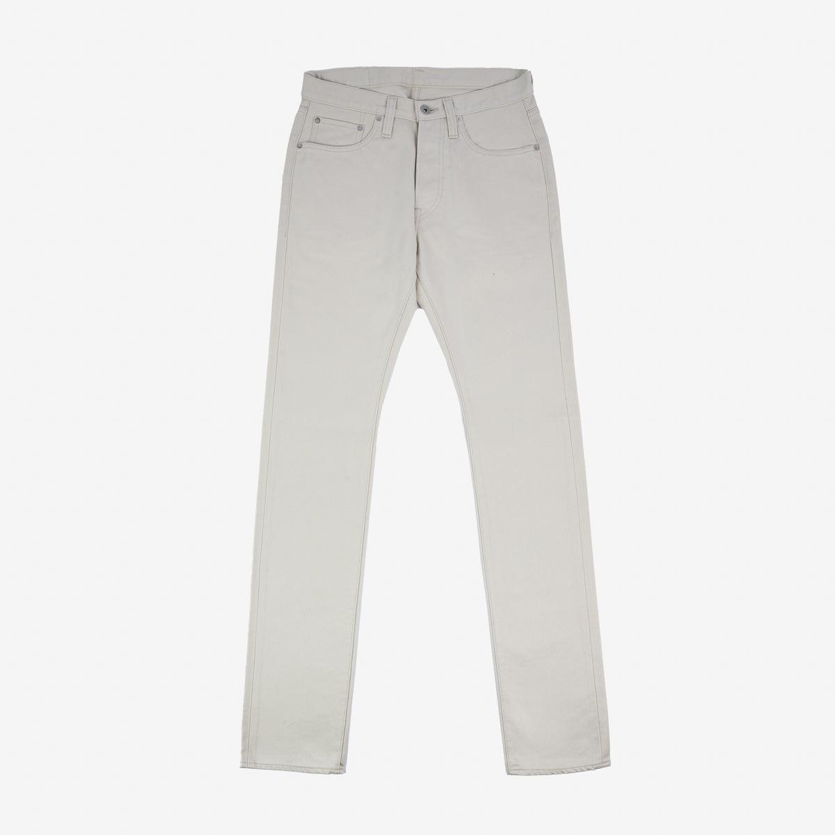 IH-555-PIQ - 14oz Cotton Piqué Super Slim Cut Jeans - Ecru
