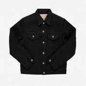 IH-526-SBG - 21oz Selvedge Denim Type III Jacket - Superblack (Fades To Grey)