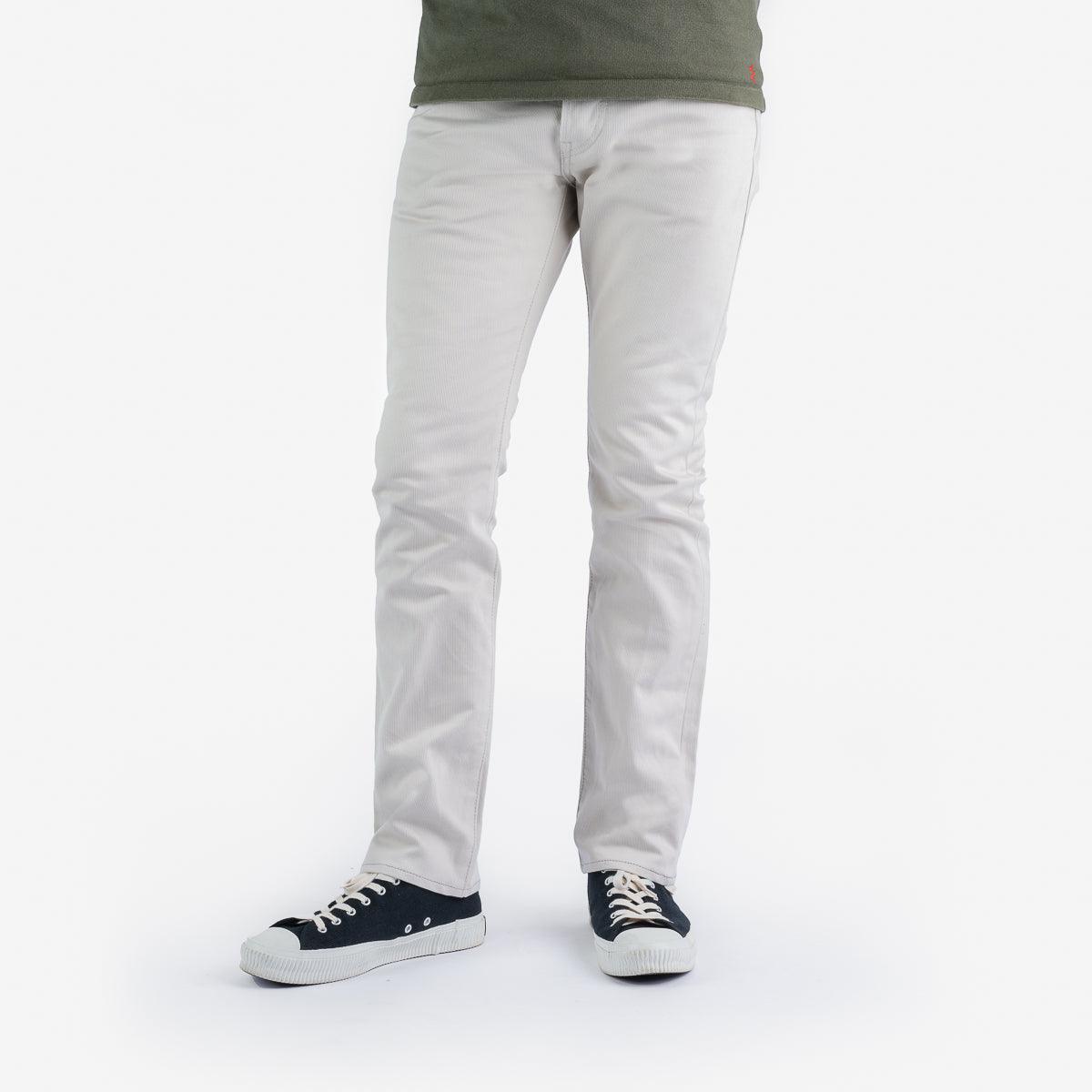 Image showing the IH-555-PIQ - 14oz Cotton Piqué Super Slim Cut Jeans - Ecru which is a Trousers described by the following info 555, Iron Heart, Released, Slim, Trousers and sold on the IRON HEART GERMANY online store