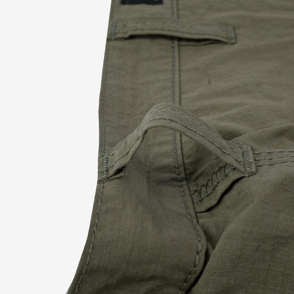 Image showing the IH-736-ODG - Ripstop Cargo Shorts - Olive Drab Green which is a Trousers described by the following info SS24 and sold on the IRON HEART GERMANY online store