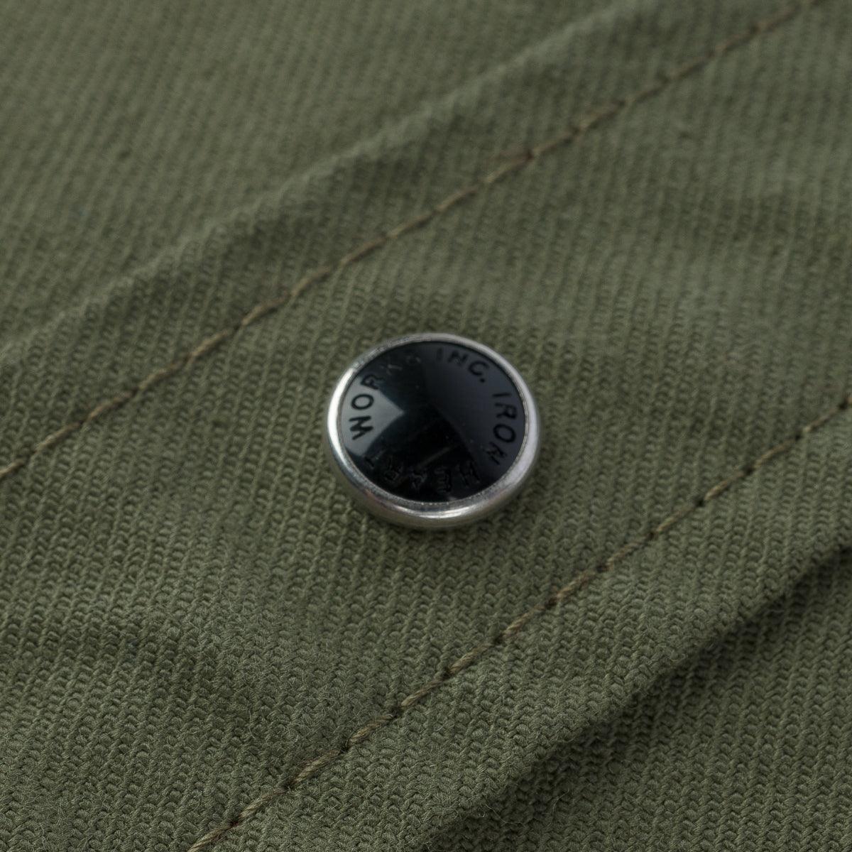 Image showing the IHSH-381-OLV - 9oz Military Serge CPO Shirt - Olive which is a Shirts described by the following info SS24 and sold on the IRON HEART GERMANY online store