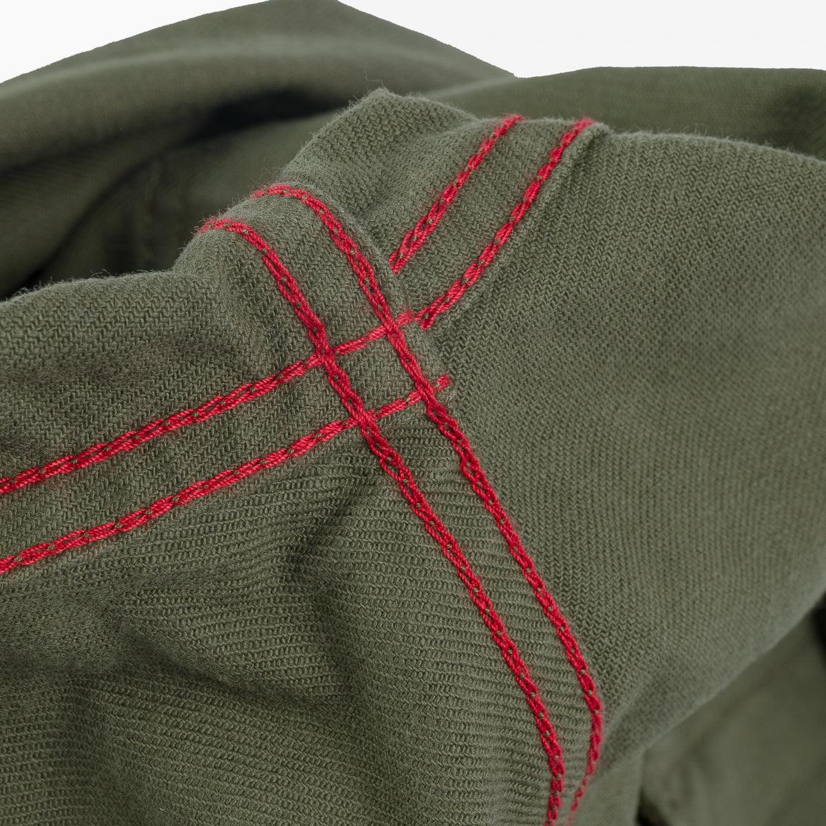 Image showing the IHSH-381-OLV - 9oz Military Serge CPO Shirt - Olive which is a Shirts described by the following info SS24 and sold on the IRON HEART GERMANY online store