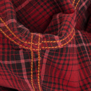 Image showing the IHSH-386-RED - 5oz Selvedge Short Sleeved Western Shirt - Red Vintage Check which is a Shirts described by the following info SS24 and sold on the IRON HEART GERMANY online store