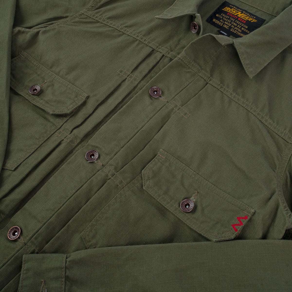 Image showing the IHJ-134-ODG - 9oz Paraffin Coated OX Type II Jacket - Olive Drab Green which is a Jackets described by the following info SS24 and sold on the IRON HEART GERMANY online store