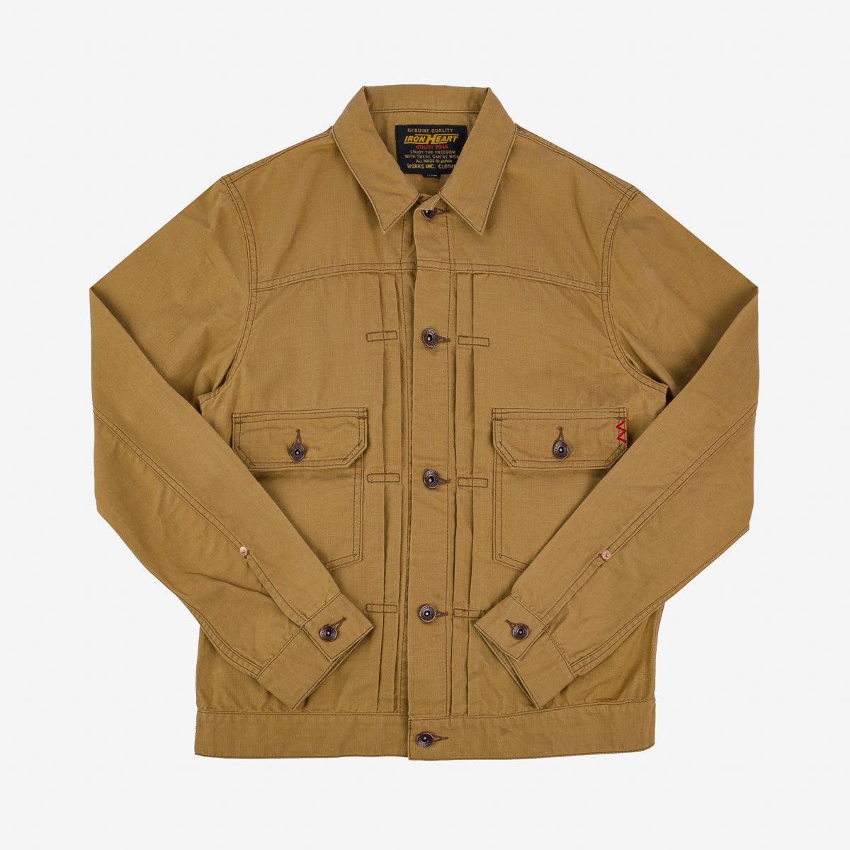 Image showing the IHJ-134-MUS - 9oz Paraffin Coated OX Type II Jacket - Mustard which is a Jackets described by the following info SS24 and sold on the IRON HEART GERMANY online store