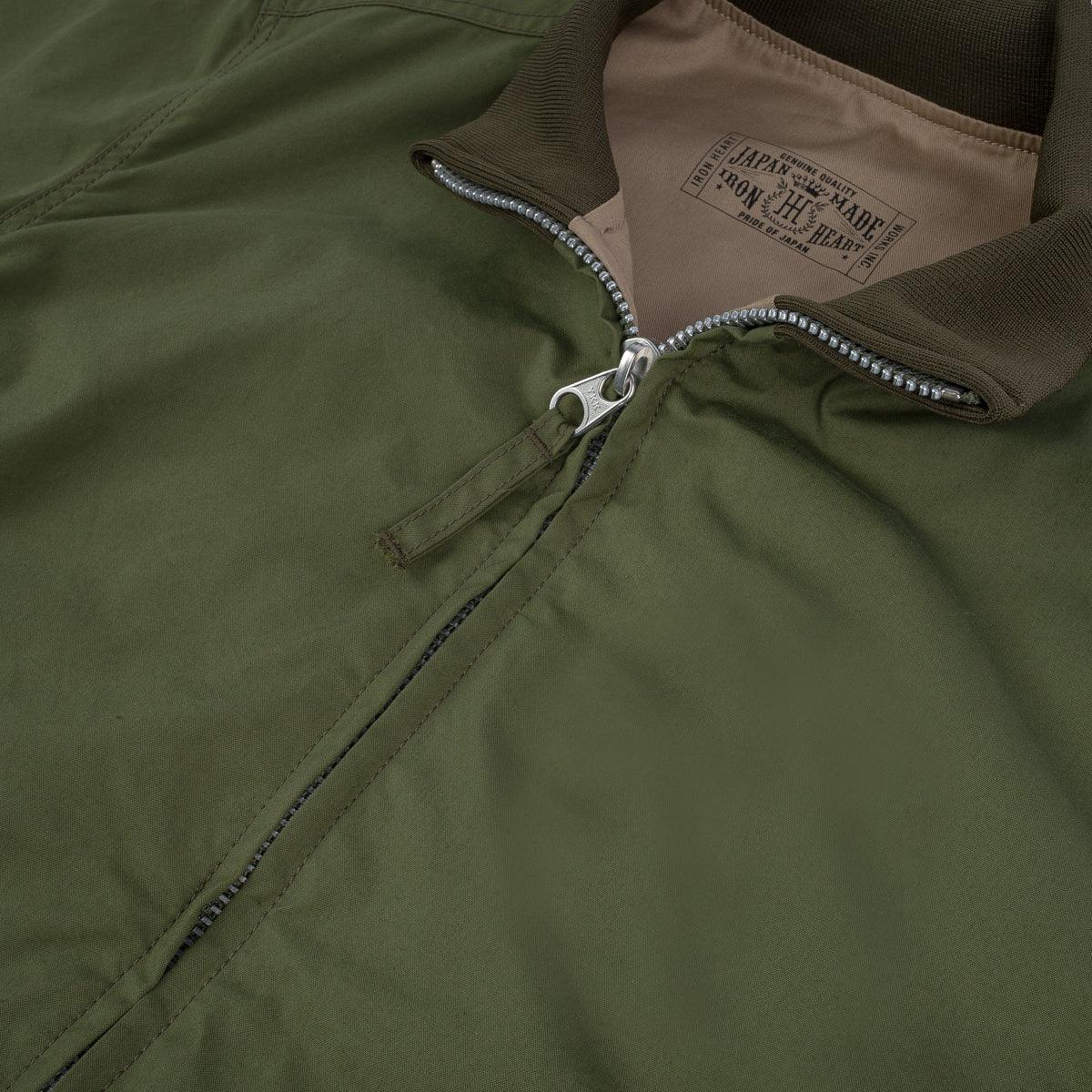 Image showing the IHJ-130-OLV - Reversible Tanker Jacket - Olive which is a Jackets described by the following info SS24 and sold on the IRON HEART GERMANY online store