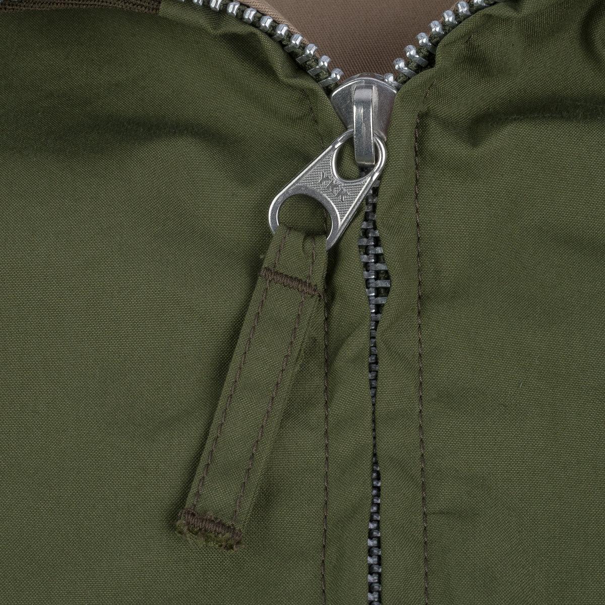 Image showing the IHJ-130-OLV - Reversible Tanker Jacket - Olive which is a Jackets described by the following info SS24 and sold on the IRON HEART GERMANY online store