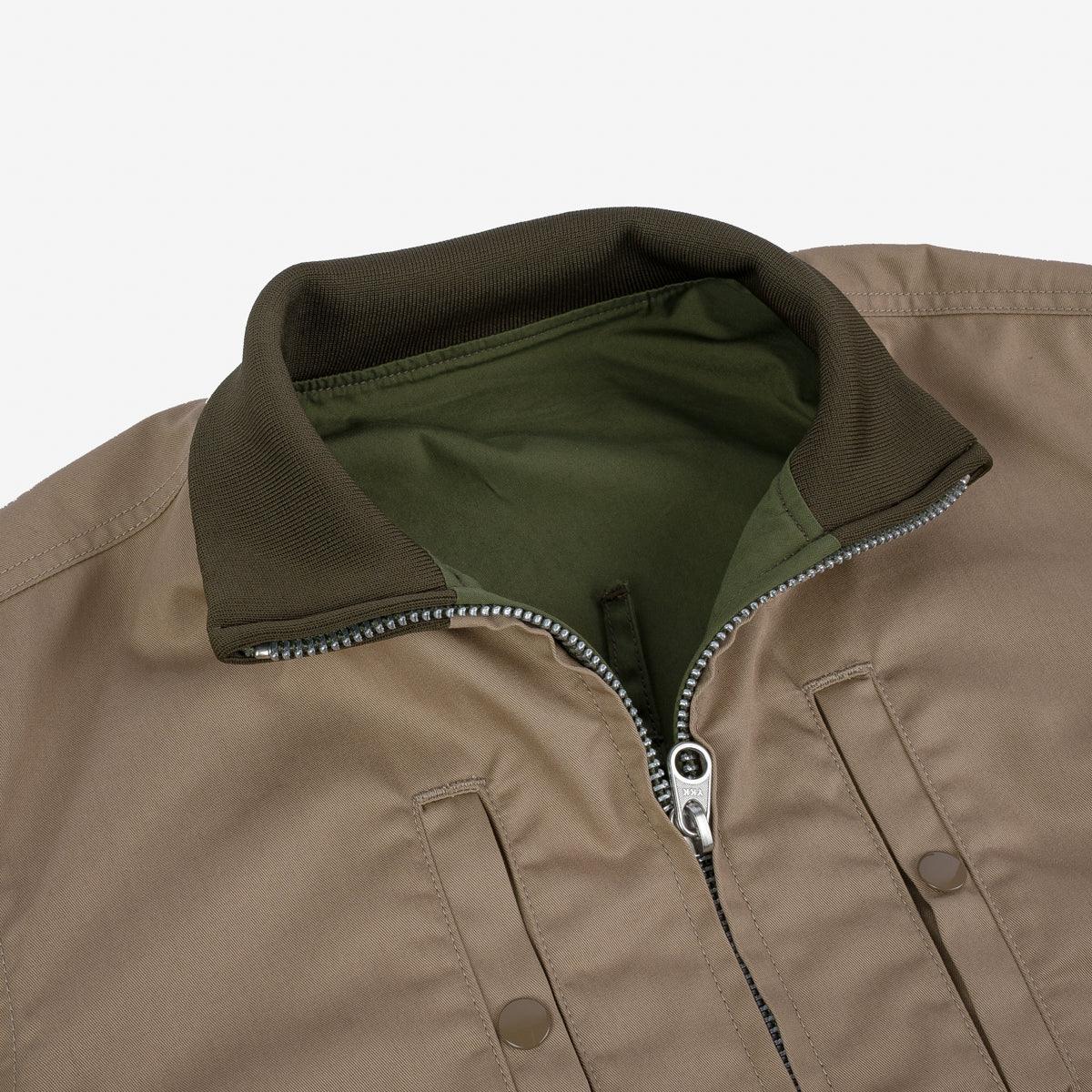 Image showing the IHJ-130-OLV - Reversible Tanker Jacket - Olive which is a Jackets described by the following info SS24 and sold on the IRON HEART GERMANY online store