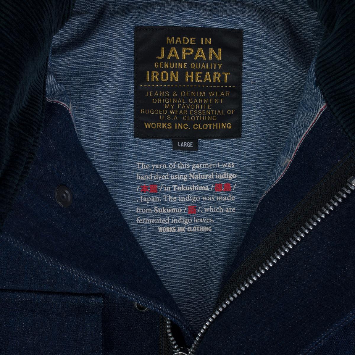 Image showing the IHM-42-IND - 16oz Natural Indigo Selvedge Denim M65 Field Jacket which is a Jackets described by the following info SS24 and sold on the IRON HEART GERMANY online store