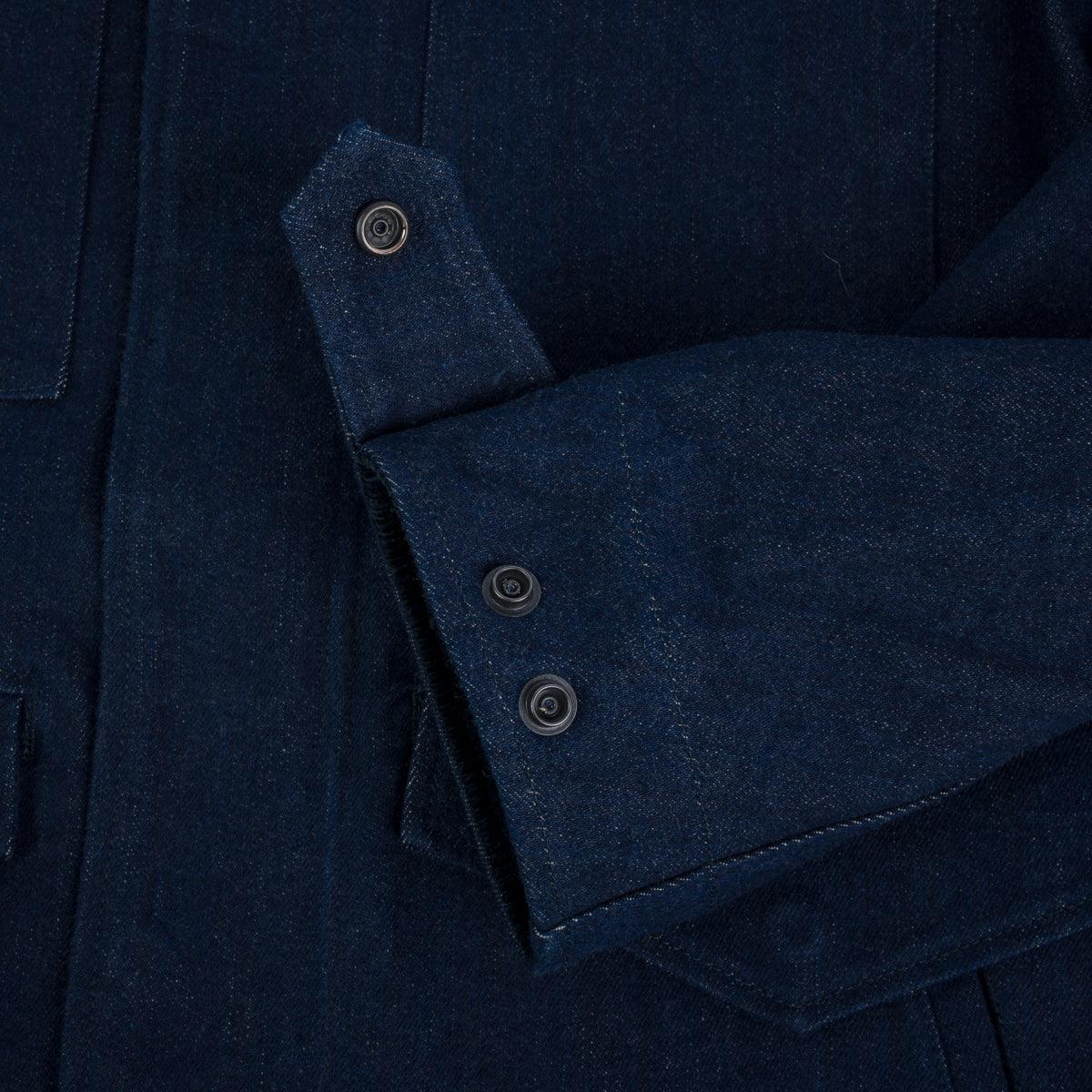 Image showing the IHM-42-IND - 16oz Natural Indigo Selvedge Denim M65 Field Jacket which is a Jackets described by the following info SS24 and sold on the IRON HEART GERMANY online store