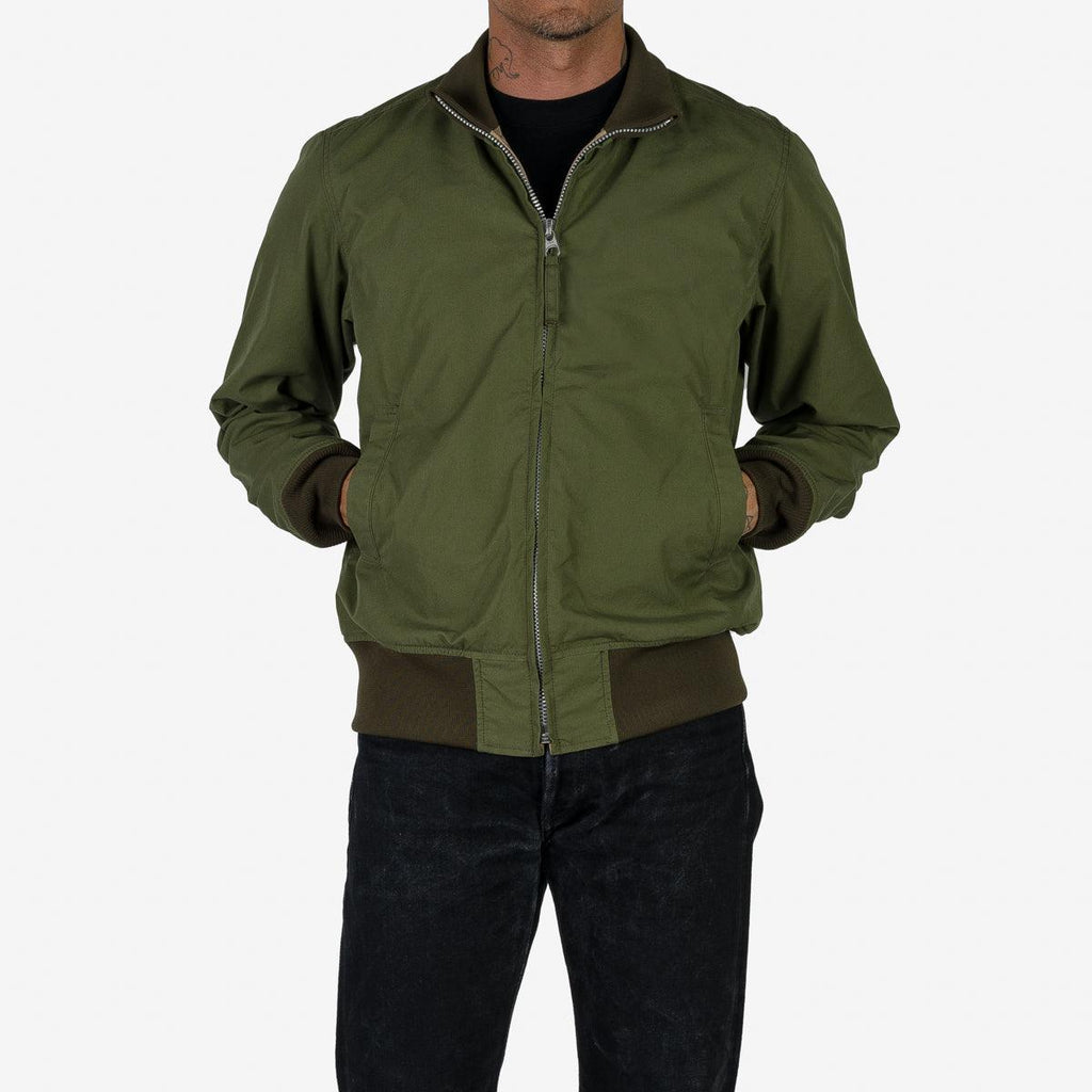Image showing the IHJ-130-OLV - Reversible Tanker Jacket - Olive which is a Jackets described by the following info SS24 and sold on the IRON HEART GERMANY online store