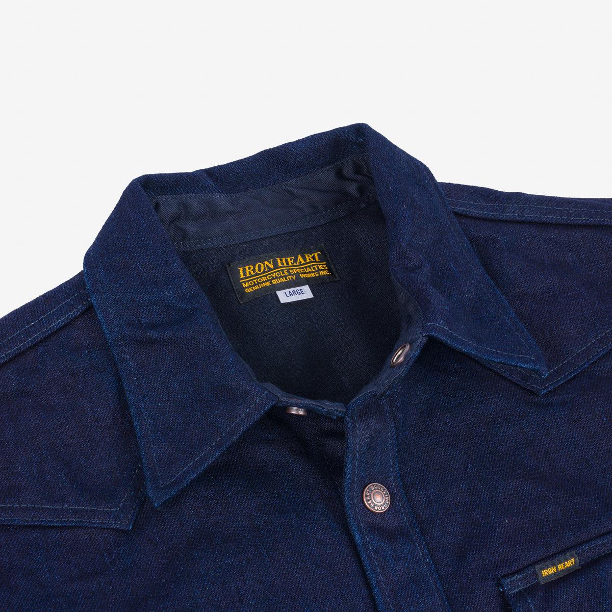 IHSH-409-IB - 19oz Selvedge Denim CPO Shirt - Indigo/Black